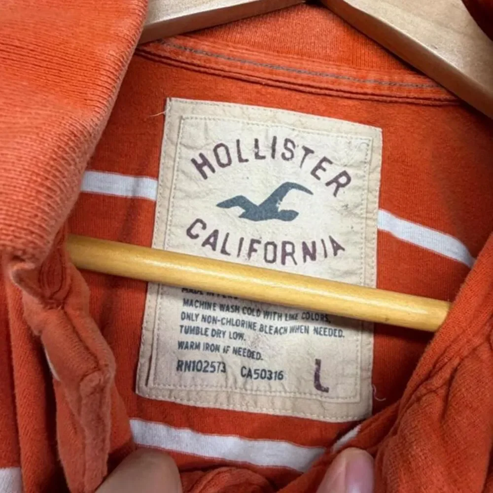 Hollister-co Men's Orange Polo-shirts